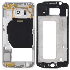  tel-szalk-018258 Samsung Galaxy S6 G920F teljes burkolat (előlap, hátlap) fehér mobiltelefon, tablet alkatrész