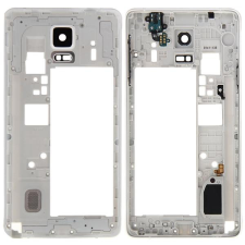  tel-szalk-018285 Samsung Galaxy Note 4 N910F középső keret és hátlapi kamera lencse fehér mobiltelefon, tablet alkatrész