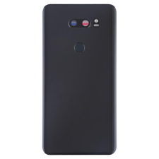 tel-szalk-018348 LG V30 fekete akkufedél, hátlap, hátlapi kamera lencse mobiltelefon, tablet alkatrész