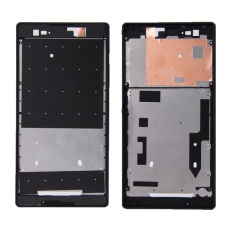  tel-szalk-020578 Sony Xperia T2 Ultra fekete előlap lcd keret, burkolati elem mobiltelefon, tablet alkatrész