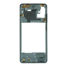  tel-szalk-022932 Samsung Galaxy A51 ezüst középső keret mobiltelefon, tablet alkatrész