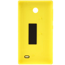  tel-szalk-151554 Gyári akkufedél hátlap - burkolati elem Nokia X, sárga mobiltelefon, tablet alkatrész
