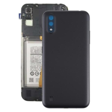 tel-szalk-153134 Akkufedél hátlap - burkolati elem Samsung Galaxy A01, fekete mobiltelefon, tablet alkatrész