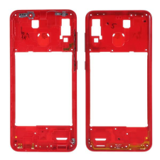  tel-szalk-1927522 Samsung Galaxy A20 SM-A205F piros középső keret mobiltelefon, tablet alkatrész