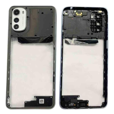 tel-szalk-19296914397 Motorola moto e32 ezüst középső keret mobiltelefon, tablet alkatrész