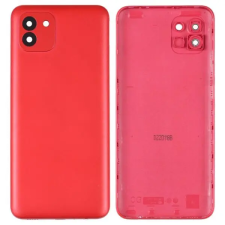  tel-szalk-19296915064 Samsung Galaxy A03 hátlapi ház lemez kamera lencse Piros mobiltelefon, tablet alkatrész