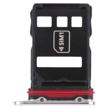  tel-szalk-19296932 Huawei Mate 40 Pro Plus ezüst SIM kártya tálca mobiltelefon, tablet alkatrész
