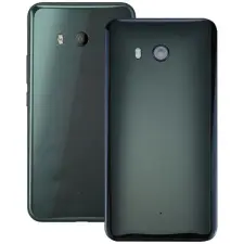  tel-szalk-1929694582 Gyári akkufedél hátlap - burkolati elem HTC U11, fekete mobiltelefon, tablet alkatrész