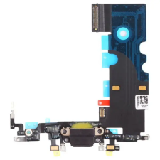  tel-szalk-1929695151546 Apple iPhone 8 töltőcsatlakozó port panel Fekete mobiltelefon, tablet alkatrész