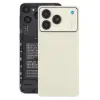 tel-szalk-19296951722701 ZTE Blade A76 4G Arany akkufedél, hátlap, hátlapi kamera lencse