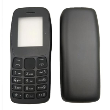 tel-szalk-19297028152 Nokia 105 (2022) Fekete előlap LCD keret, burkolati elem mobiltelefon, tablet alkatrész