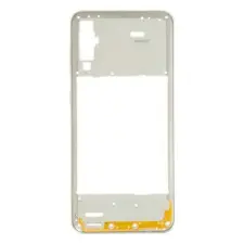  tel-szalk-1929702850 Samsung Galaxy A50 ezüst középső keret mobiltelefon, tablet alkatrész