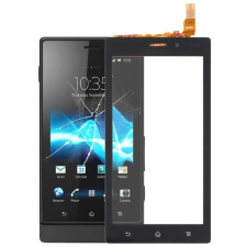 tel-szalk-1929703023 Sony Xperia Sola MT27i fekete Érintőpanel - kijelző nélkül - digitizer mobiltelefon, tablet alkatrész