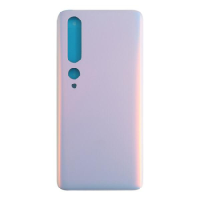  tel-szalk-192970594 Akkufedél hátlap - burkolati elem Xiaomi Mi 10 5G, fehér mobiltelefon, tablet alkatrész
