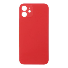  tel-szalk-19297143 Apple iPhone 12 piros akkufedél, hátlap nagy lyukú kamera-kivágással mobiltelefon, tablet alkatrész