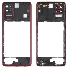  tel-szalk-19297255 LG K62 / Q52 piros középső keret mobiltelefon, tablet alkatrész
