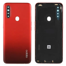  tel-szalk-19297706 Oppo A31 2020 piros akkufedél, hátlap, hátlapi kamera lencse mobiltelefon, tablet alkatrész