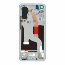  tel-szalk-1931423 Asus Zenfone 8 fehér előlap LCD keret, burkolati elem mobiltelefon, tablet alkatrész