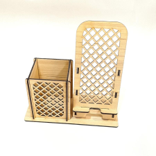  Telefon- és tolltartó, alap mérete: 17,5x8 cm, magassága: 17 cm dekorációs kellék
