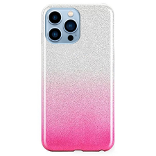  Telefontok iPhone 14 Pro Max - Ezüst / pink Shiny tok tok és táska