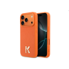  Telefontok iPhone 17 Pro - Karl Lagerfeld Saffiano Leather - Metal K & Karl Logo - MagSafe kompatibilis narancs hátlap tok