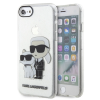  Telefontok iPhone 7 - Karl Lagerfeld Glitter Karl&Choupette átlátszó csillámos hátlap tok