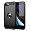  Telefontok iPhone SE 2020 - Forcell Carbon Fiber fekete szilikon tok