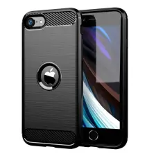  Telefontok iPhone SE 2020 - Forcell Carbon Fiber fekete szilikon tok tok és táska