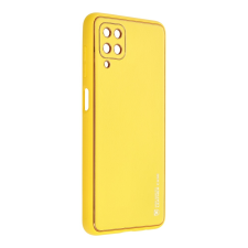  Telefontok Samsung Galaxy A12 - Forcell műbőr hátlap tok, sárga tok és táska