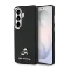 Telefontok Samsung Galaxy S26 - Karl Lagerfeld Grained PU Leather K&CH Heads - MagSafe kompatibilis, fekete hátlap tok ﻿