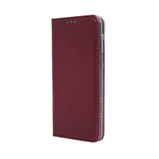 Telefontok Xiaomi 13T 5G - Smart Magnetic burgundy szilikon keretes mágneses könyvtok tok és táska