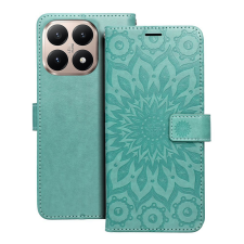  Telefontok Xiaomi 15T 5G - MEZZO mandala mintás zöld mágneses szilikon keretes könyvtok tok és táska