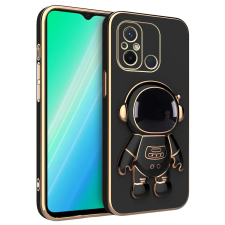  Telefontok Xiaomi Redmi 12C - Asztronauta - fekete/arany szilikon hátlap tok, kitámasztóval tok és táska