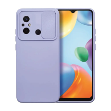  Telefontok Xiaomi Redmi 12C - Slider csúsztatható kameravédős kékeslila szilikon hátlap tok tok és táska