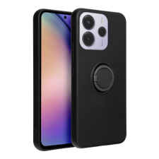  Telefontok Xiaomi Redmi Note 14 5G - Grip fekete szilikon tok, kitámasztó ujjgyűrűvel tok és táska