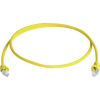 Telegaertner Telegärtner 100008032 RJ45 Hálózati kábel, patchkábel CAT 6A S/FTP 0.25 m Sárga Lángálló, Védővel, Páros árnyékolás, Kettős árnyékolás, Halogénmentes, (21.15.3517)