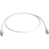 Telegaertner Telegärtner 100008034 RJ45 Hálózati kábel, patchkábel CAT 6A S/FTP 0.25 m Fehér Kettős árnyékolás, Védővel, Lángálló 1 db (JAB-1097983)