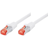 Telegärtner 100007991 RJ45 Hálózati kábel, patchkábel CAT 6A S/FTP 1.00 m Fehér Kettős árnyékolás, Védővel, Lángálló 1 db (L00000A0131)