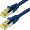 Telegärtner 100008265 RJ45 Hálózati kábel, patchkábel CAT 6A S/FTP 2.00 m Kék Lángálló, Védővel, Páros árnyékolás, Kettős árnyékolás, Halogénmentes, (L00001A0087)