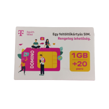 Telekom Domino/Telekom sim kártya 20 perc / 1GB internet mobiltelefon, tablet alkatrész