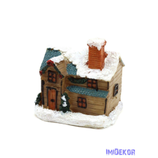 Téli házikó közepes 9x8,5x7cm - A dekorációs kellék