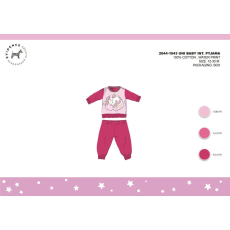  Téli pamut interlock baba pizsama - Unikornis - pink - 92