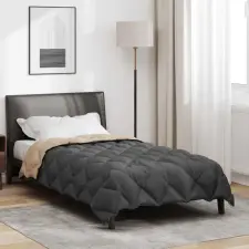  Téli takaró Antracit és Taupe 200 x 155 cm Mikroszál lakástextília