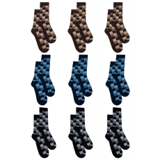  Teljes készlet 9 pár közepes zokni Cubes, női, többszínű, 37-41