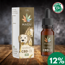 Teljes spektrumú CBD olaj kutyáknak 30 kg felett, 12%, BIO, Magu CBD vitamin, táplálékkiegészítő kutyáknak
