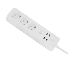 Tellur WiFi Power Strip 3 Outlets 4xUSB 4A 2200W 10A 1.8m okos elosztó (TLL331031) (TLL331031) okos kiegészítő