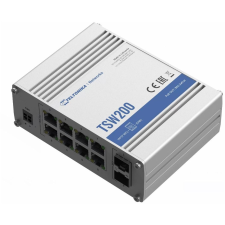 Teltonika TSW200 Industrial GSwitch 8x PoE+ (240W) 2x SFP (TSW200000010) - Ethernet Switch hub és switch