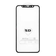  Temp-glass259 Apple iPhone X / XS fekete 5D-teljes lefedettséget biztosító Karcálló,ütésálló kijelzővédő üvegfólia, 9H tempered glass, törlőkendővel mobiltelefon kellék