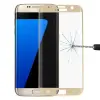  Temp-glass631037 Samsung Galaxy S7 Edge arany 3D-teljes lefedettséget biztosító Karcálló,ütésálló kijelzővédő üvegfólia, 9H tempered glass, törlőkendővel