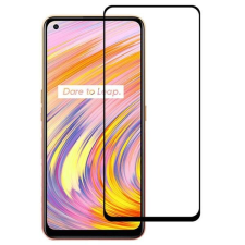  Temp-glass63127308 Realme V15 5G teljes lefedettséget biztosító karcálló, ütésálló kijelzővédő üvegfólia kerettel, tempered glass, törlőkendővel mobiltelefon kellék